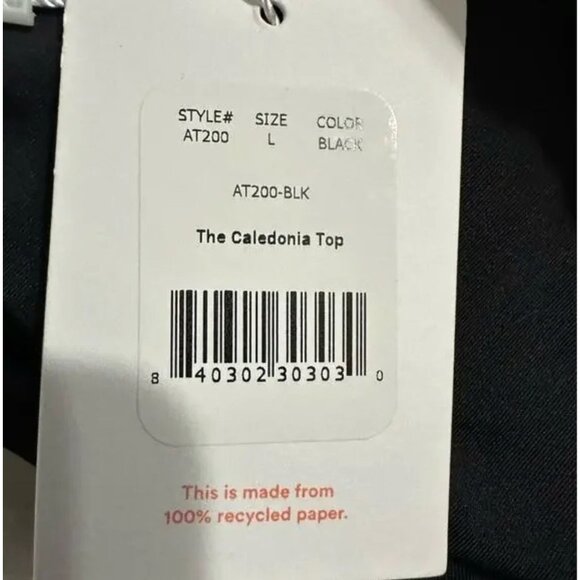 Andie Swim The Caledonia Top Women's Large Black Cross Back New with Tags - Picture 7 of 9